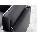 VIGO prémium bőr kanapé - 3 személyes - fekete