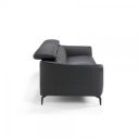 VIGO prémium bőr kanapé - 3 személyes - fekete