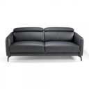 VIGO prémium bőr kanapé - 3 személyes - fekete