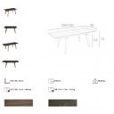 SANTIAGO design bővíthető kerámia étkezőasztal - 180-230cm