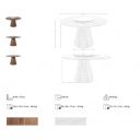 ROTUNDO design kerek étkezőasztal - dió