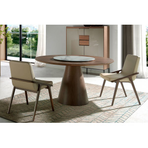 ROTUNDO design kerek étkezőasztal - dió Angel Cerdá