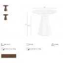 ROTUNDO design lerakóasztal - dió