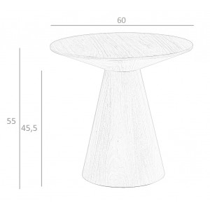 ROTUNDO design lerakóasztal - dió