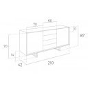 CARLOTA exkluzív komód - dió