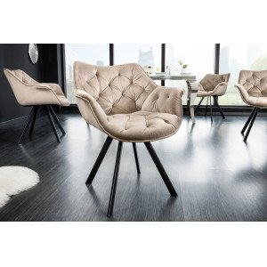 MATCH - III design szék - greige INVICTA