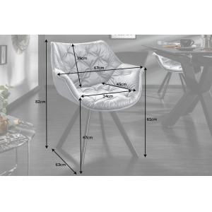 MATCH - III design szék - szürke