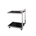 JILL görgős lerakóasztal- fekete/fehér