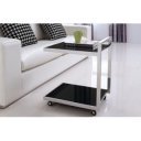 JILL görgős lerakóasztal- fekete/fehér