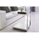 JILL görgős lerakóasztal- fekete/fehér