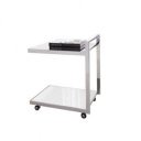 JILL görgős lerakóasztal- fekete/fehér