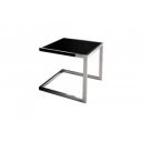 JENNA design üveg lerakóasztal - fekete/fehér