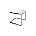 JENNA design üveg lerakóasztal - fekete/fehér