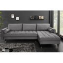 COZY VELVET design bársony kanapé - szürke