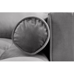 COZY VELVET design bársony kanapé - szürke