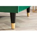 COZY VELVET design bársony kanapé - zöld