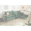 COZY VELVET design bársony kanapé - zöld