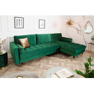 COZY VELVET design bársony kanapé - zöld