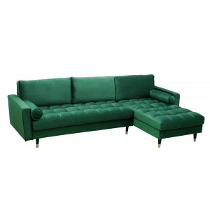 COZY VELVET design bársony kanapé - zöld
