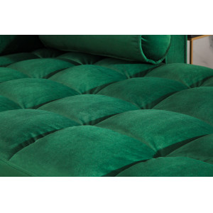 COZY VELVET design bársony kanapé - zöld
