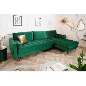 COZY VELVET design bársony kanapé - zöld