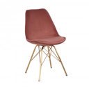 SCANDINAVIA design bársony szék - mályva