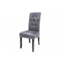 VALENTINO modern bársony étkezőszék - szürke