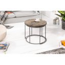 RIVER tömör akác dohányzóasztal szett