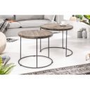 RIVER tömör akác dohányzóasztal szett