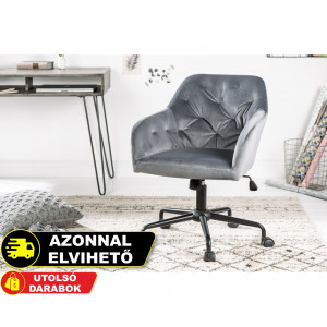 MATCH - design bársony forgószék - szürke INVICTA