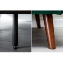 SKAGEN -II modern bársony kanapé - 215cm - zöld