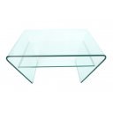 TRAPEZ üveg dohányzóasztal - 70cm