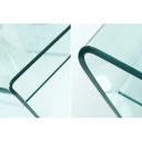 TRAPEZ üveg dohányzóasztal - 70cm