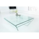 TRAPEZ üveg dohányzóasztal - 70cm