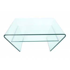 TRAPEZ üveg dohányzóasztal - 70cm