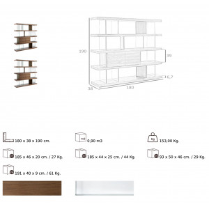 GRACIA design dió/üveg polc