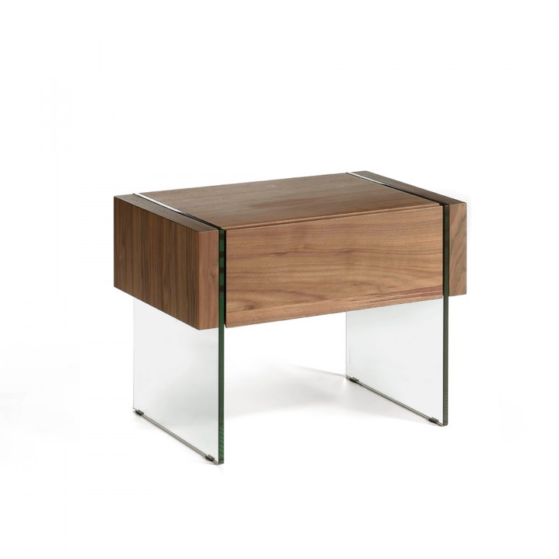 HERMINA design éjjeliszekrény - dió