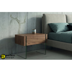 HERMINA design éjjeliszekrény - dió Angel Cerdá