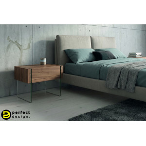 HERMINA design éjjeliszekrény - dió