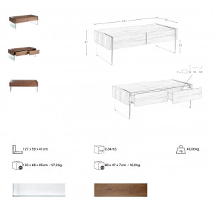 HERMINA design dió dohányzóasztal