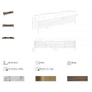 ESPERANZA design dió TV-szekrény - 180cm