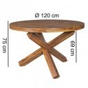 CROSS tömör rózsafa étkezőasztal