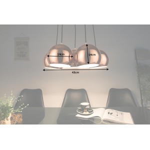 PERLOTTA modern függőlámpa - rosegold