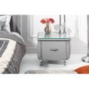 EXTRAVAGANCIA design  bársony éjjeliszekrény - ezüst