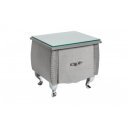 EXTRAVAGANCIA design  bársony éjjeliszekrény - ezüst