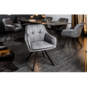 LOUNGER design szék - szürke INVICTA