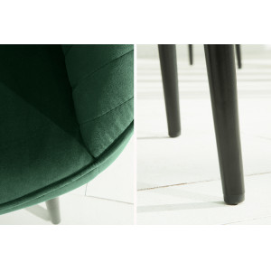 STICH bársony design szék - smaragd
