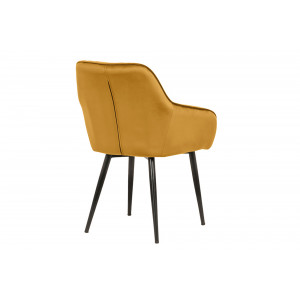 STICH bársony design szék - okker