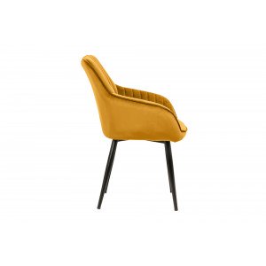 STICH bársony design szék - okker