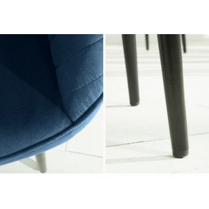 STICH bársony design szék - kék